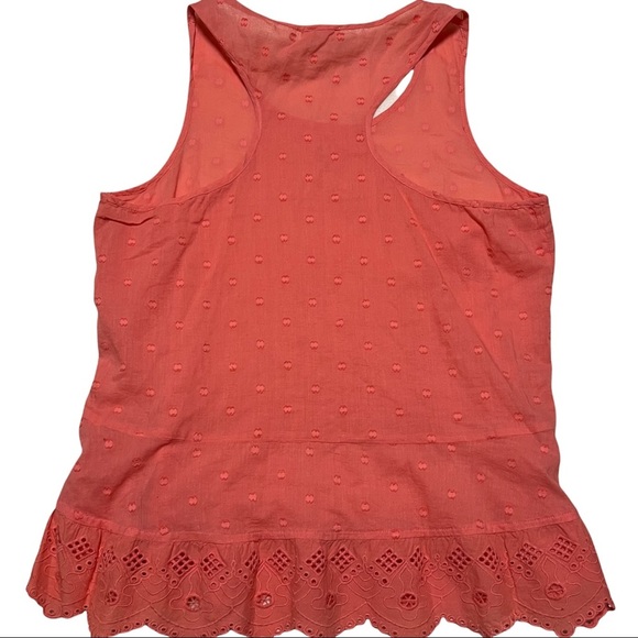 Coral sleeveless top with lace detail Sz. Medium NWT - Picture 2 of 7